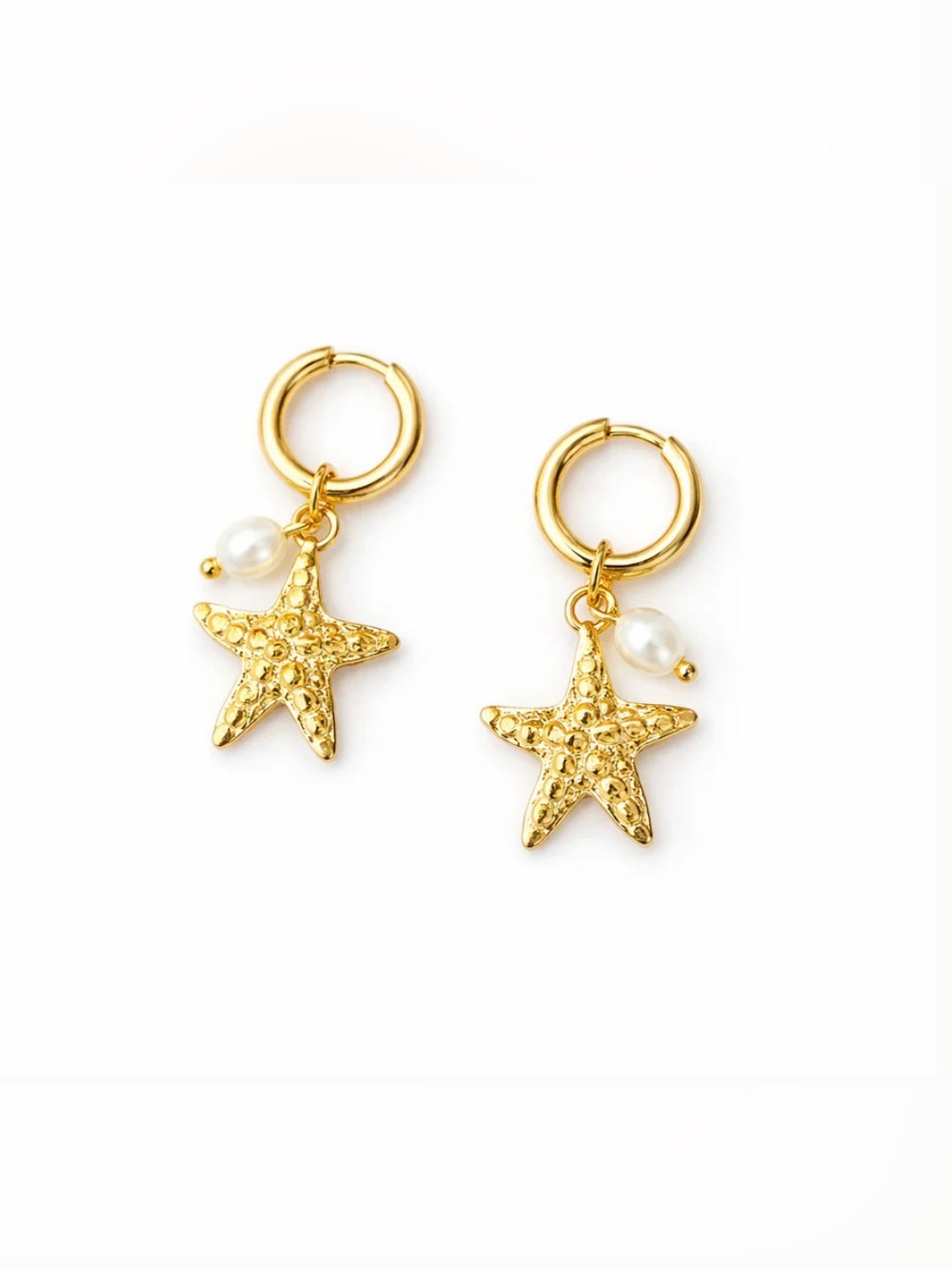 Oshena Thalassa Charm Earrings - 18k Gold PVD - New w/ Dust Bag